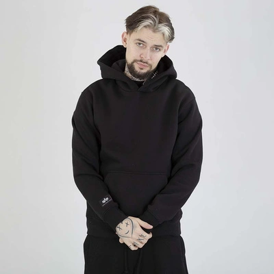 Bluza Alpha Industries Hoodie Label Backprint 258333 czarna
