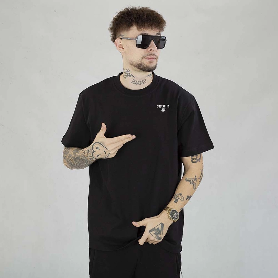 Koszulka SikSilk Graphic SS-26776 czarna