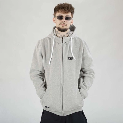 Bluza Hoodie Mass ZIP Signature Patch szara