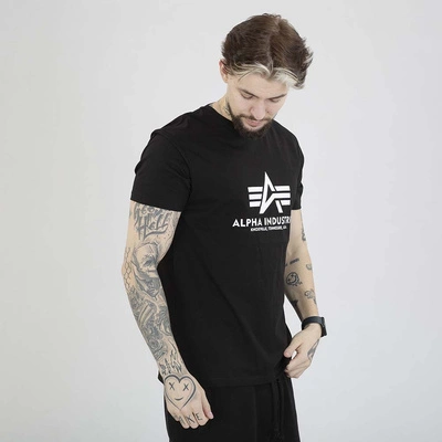 Koszulka Alpha Industries Basic 100501 czarno biały