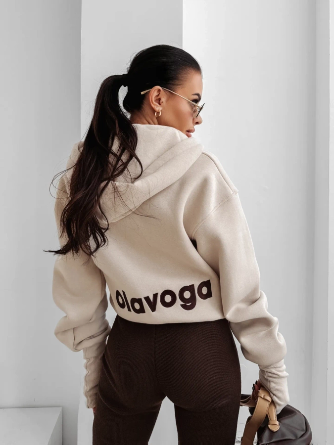 Bluza Olavoga Hoodie ZIP Autumn Tale beżowa