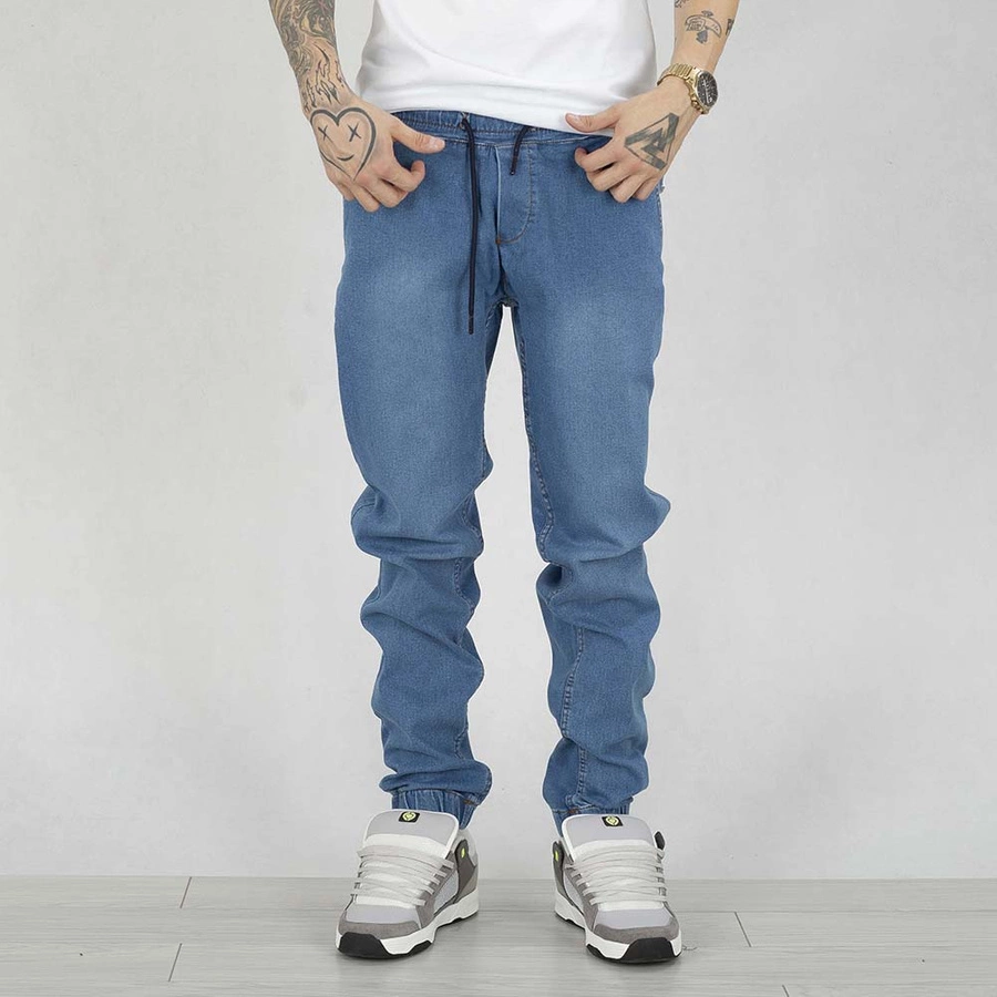 Spodnie Jogger Jigga Wear Crown Classic Jeans jasno niebieskie