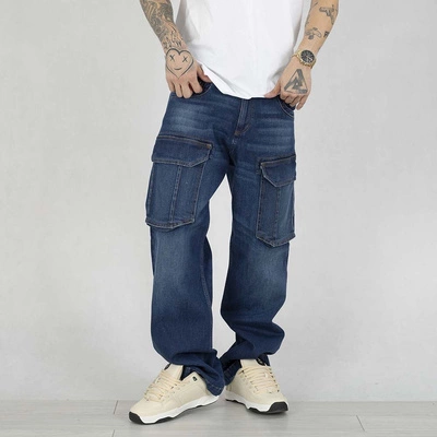 Spodnie Jeansowe Pit Bull Longspur Cargo Navy Wash