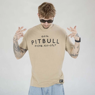 Koszulka Pit Bull Denim Washed Bravery piaskowa