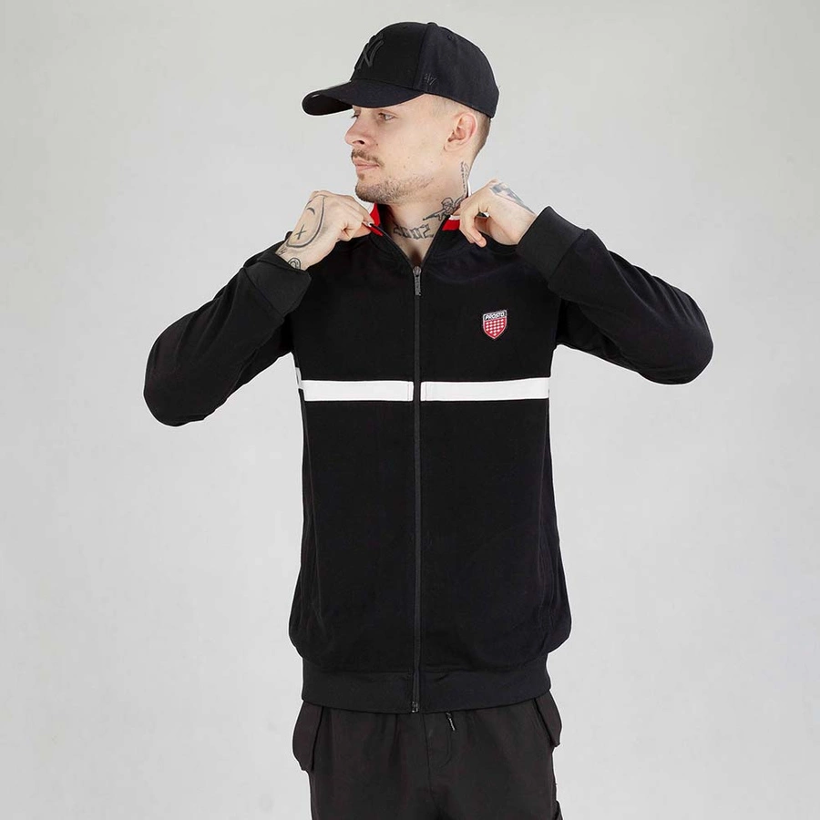 Bluza Prosto Crewneck Tracktop Zip Icool czarna