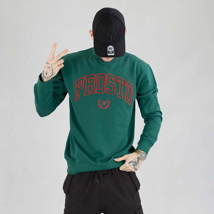 Bluza Prosto Crewneck Varsity zielona