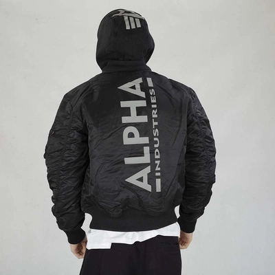 Kurtka Alpha Industries MA-1 ZH Back Print 128113 czarna 