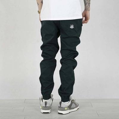 Spodnie Jogger Jigga Wear Crown butelkowa zieleń 