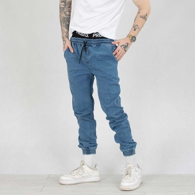 Spodnie Jogger Grube Lolo Dymek Back Blue medium jeans