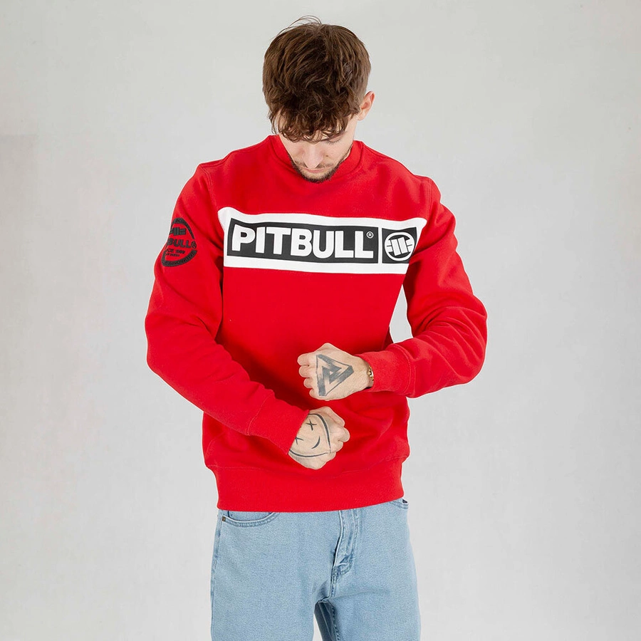 Bluza Pit Bull crewneck Sherwood czerwona