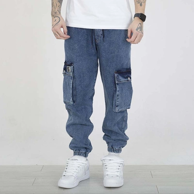 Spodnie Jogger I8 Denim BOY54 Cargo jasne niebieskie