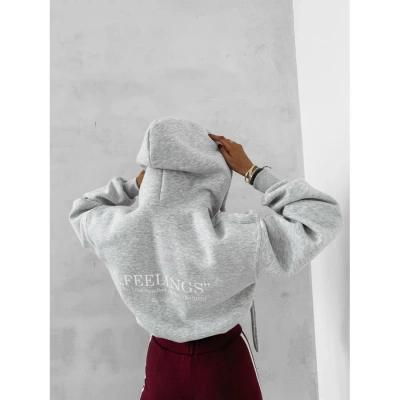 Bluza Olavoga Hoodie ZIP Feelings szara