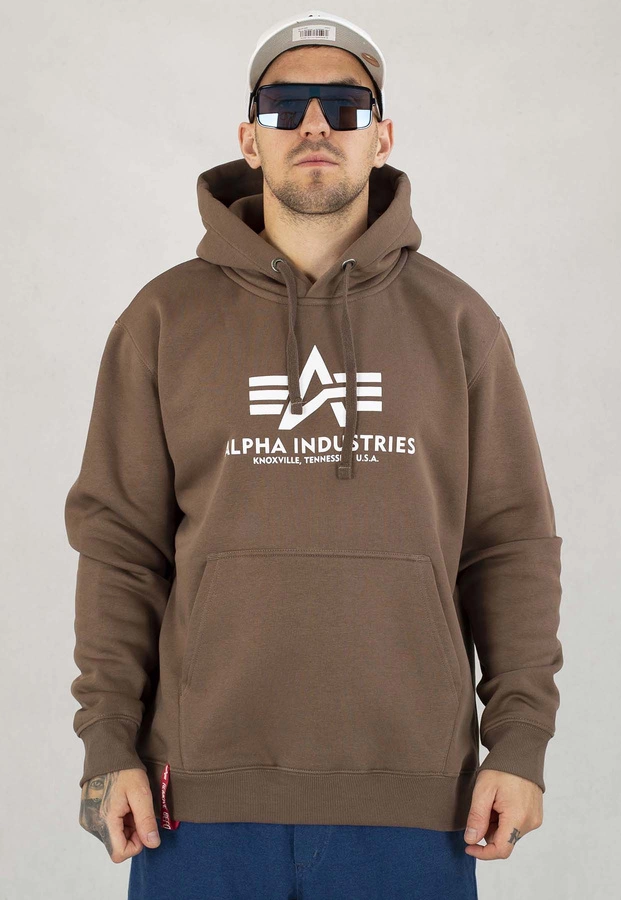 Bluza Alpha Industries Hoodie Basic 178312 brązowa