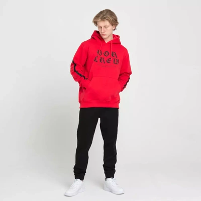 Bluza z kapturem Biuro Ochrony Rapu doberman Czerwony