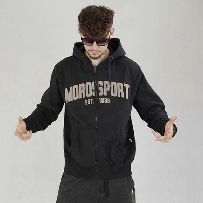 Bluza Moro Sport Hoodie Zip Big College czarna