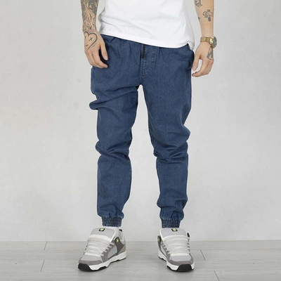 Spodnie Jogger Jigga Wear Crown Jeans jasne niebieskie