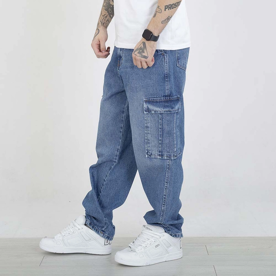 Spodnie Baggy I8 Denim BAG104 niebieskie