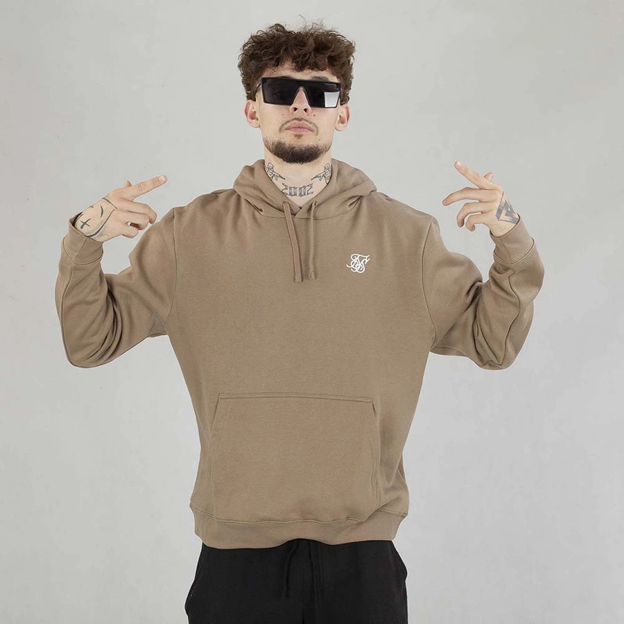 Bluza Hoodie SikSilk Essentials brązowa