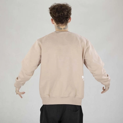 Bluza Crewneck Nice View Brand Big Front biały beżowa