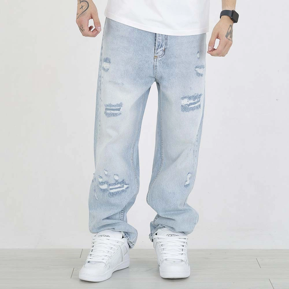 Spodnie Baggy I8 Denim BAG82 jasne niebieskie