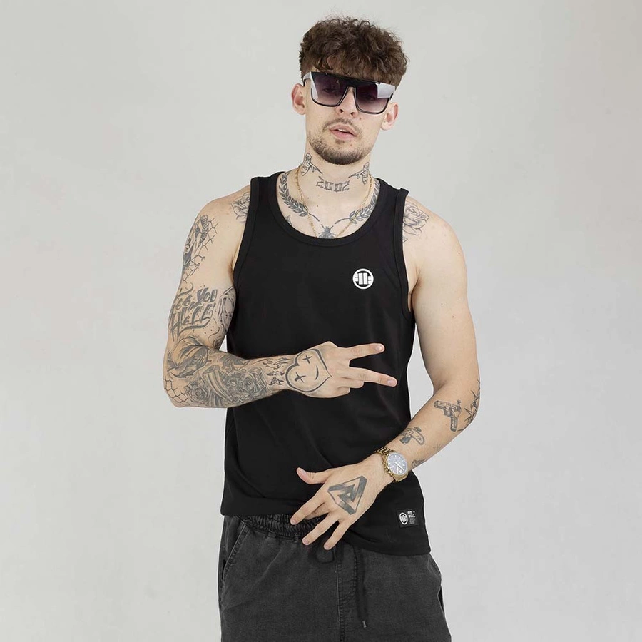 Tank Top Pit Bull Slim Fit Small Logo czarny