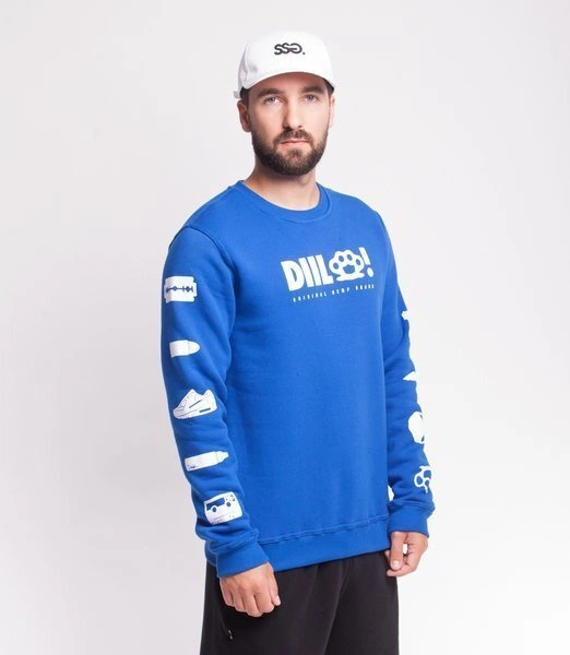 DIIL TRANSPARENT Bluza bez Kaptura Niebieski