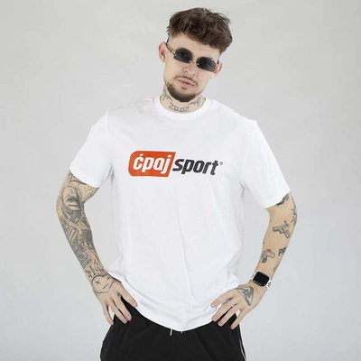 Koszulka Stoprocent Ćpaj Sport Logo biała
