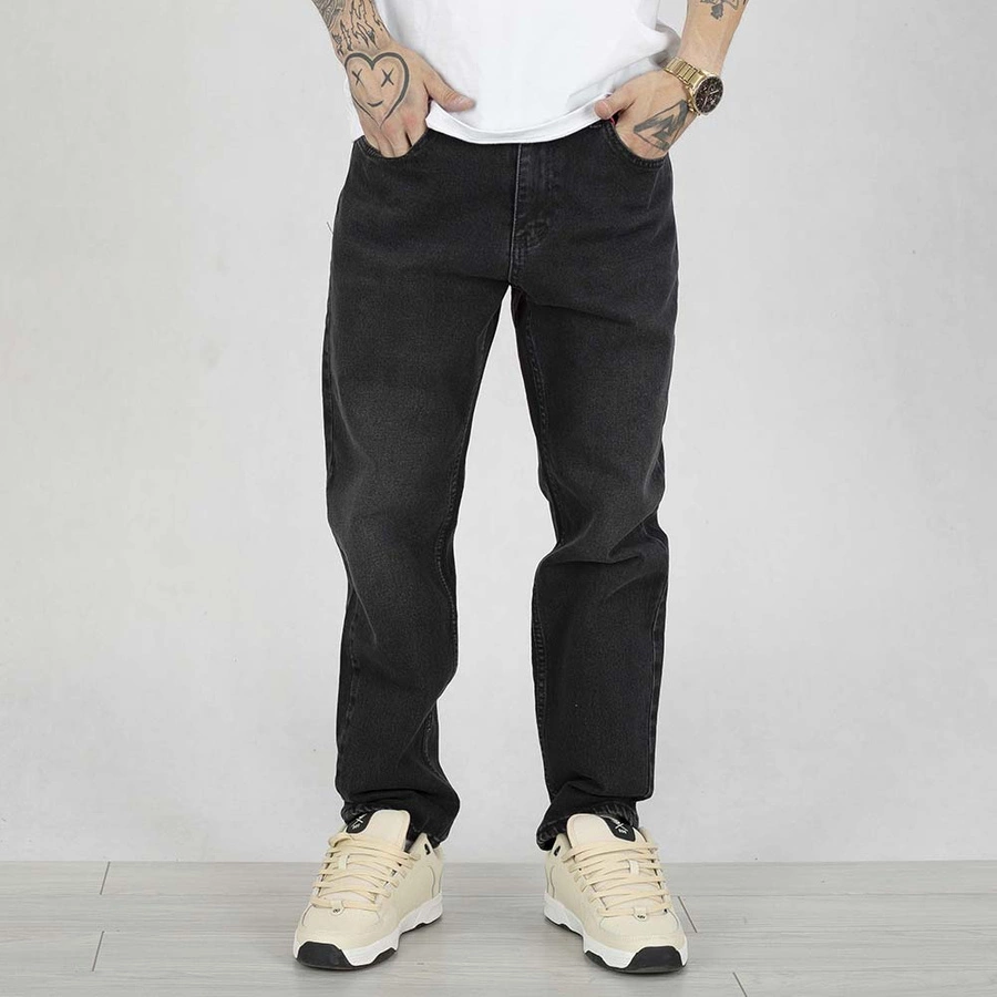 Spodnie Jigga Wear Mini Haft Logo Jeans black