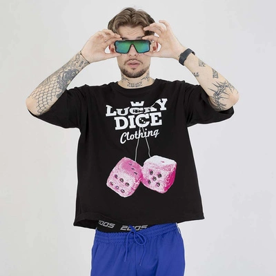 Koszulka Lucky Dice Boxy Front Truck czarno różowa