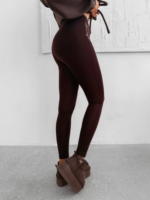 Legginsy damskie Olavoga Solin brązowe