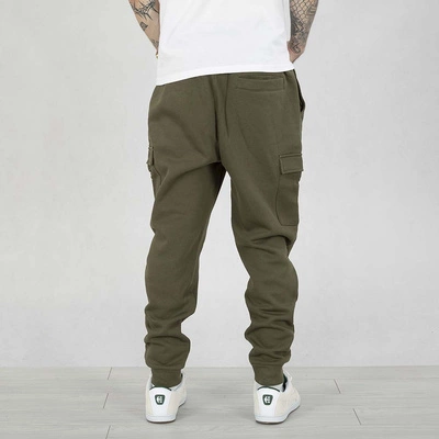 Spodnie dresowe SikSilk Essentials Cargo Joggers SS-24866 khaki