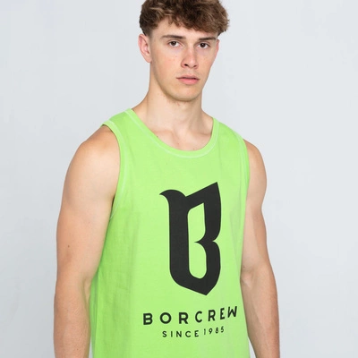 Biuro Ochrony Rapu BORCREW CLASSIC Tank Top Zielony Neon