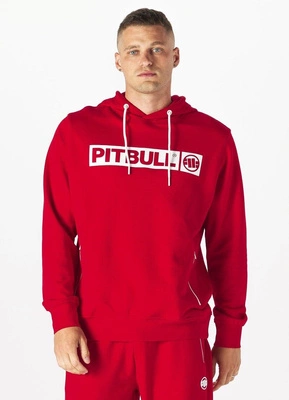 Bluza Pit Bull Hoodie Terry Group Hilltop czerwona