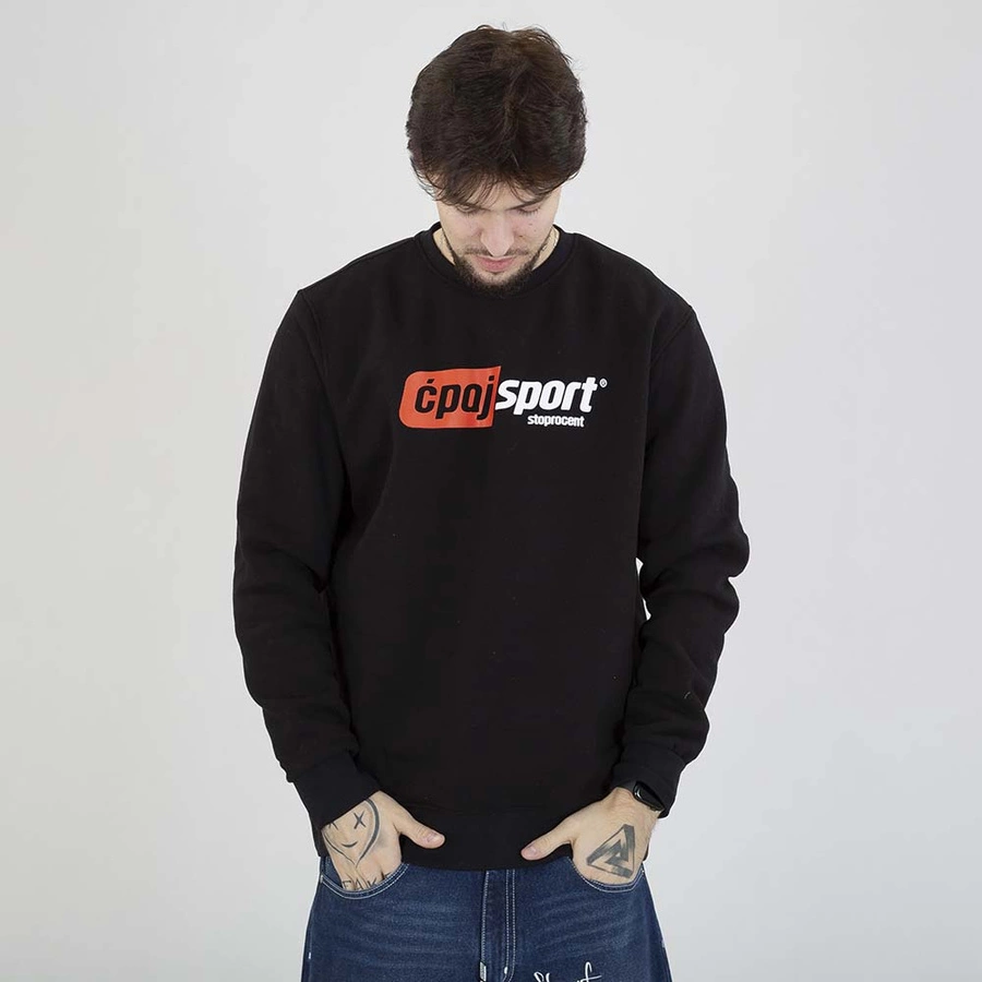 Bluza Stoprocent Crewneck Ćpaj Sport czarna