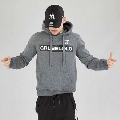 Bluza Grube Lolo hoodie Pasek grafitowo czarna