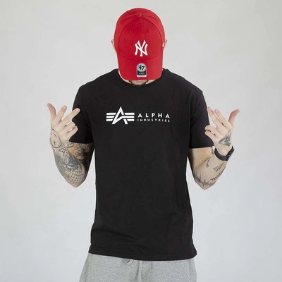 Koszulka Alpha Industries Label 118534 2 Pack czarna biała 