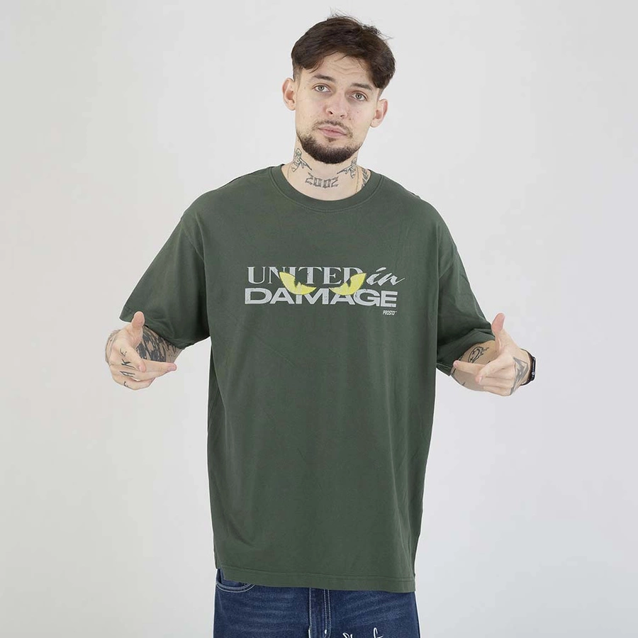 Koszulka Prosto Demage washed khaki