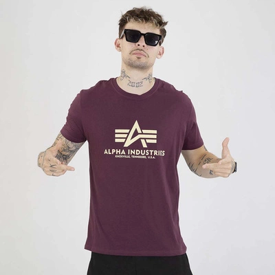 Koszulka Alpha Industries Basic 100501 bordowa