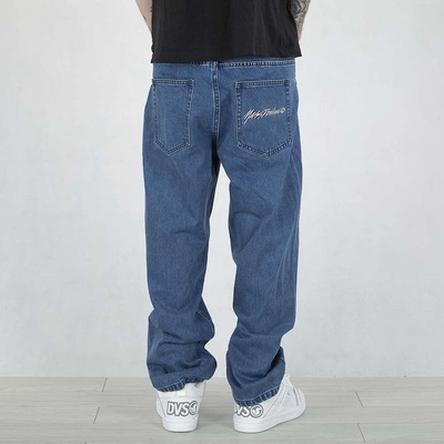 Spodnie Mass Jeans Extra Baggy Fit Initials niebieskie