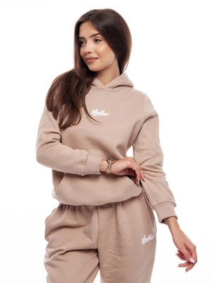 Bluza Nice View Brand Hoodie Small beżowa