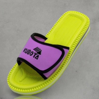 Kubota Klapki Rzep limonkowo fioletowe