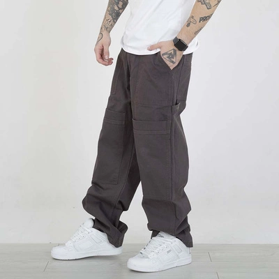 Spodnie Regular Prosto Utility sprane ciemne szare