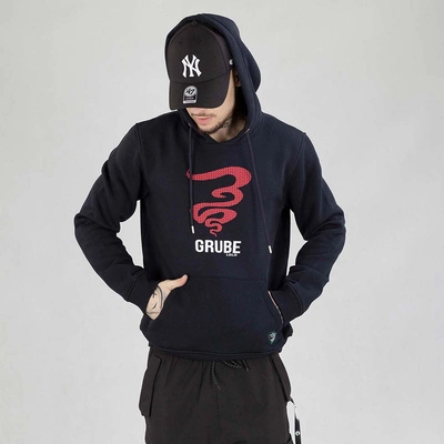 Bluza Grube Lolo hoodie Dymek Print granatowa