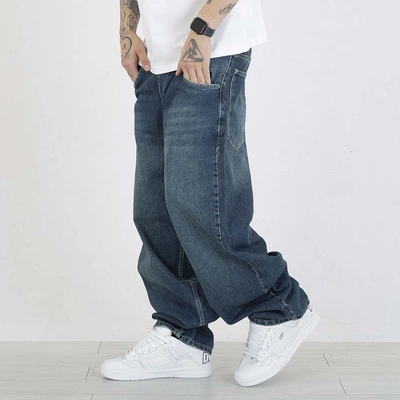 Spodnie Baggy I8 Denim BAG91 ciemne niebieskie