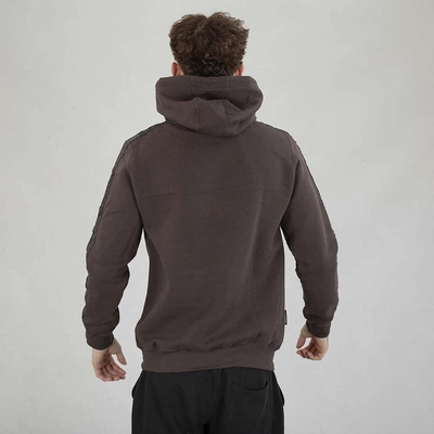 Bluza Hoodie Ciemna Strefa Gumka Taśma New brązowa