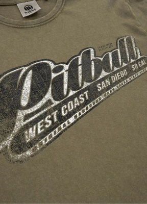 Koszulka Pit Bull Denim Washed Brand brązowa