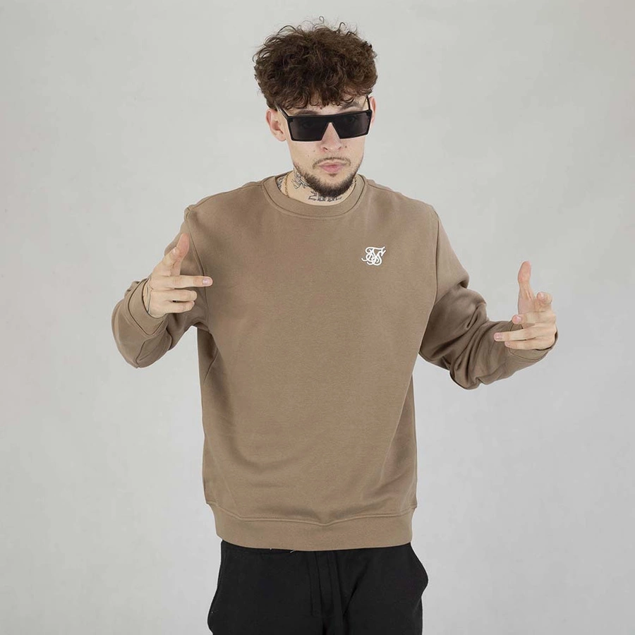 Bluza Crewneck SikSilk Essentials brązowa