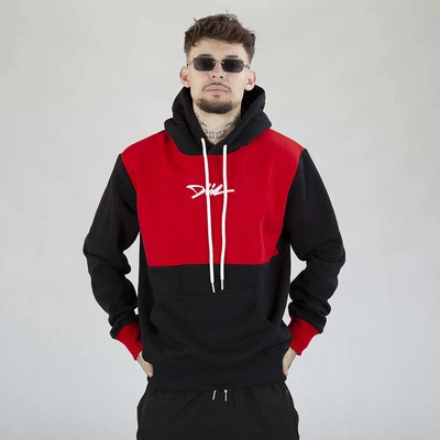 Bluza Diil Hoodie Cut czarna czerwona