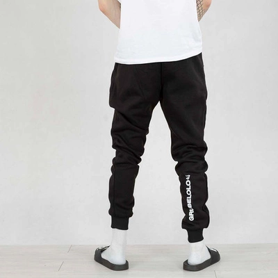 Spodnie dresowe Grube Lolo Napis Tył Pion 61 czarne