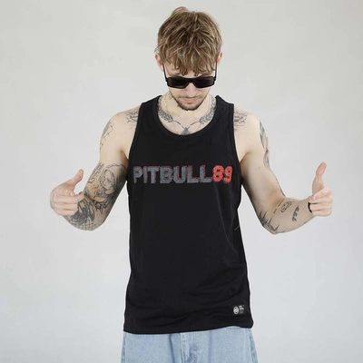 Tank Top Pit Bull Slim Fit Dog 89 czarny